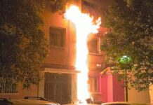 Incendio presuntamente intencionado en un bar afecta a un edificio en Alcorcón