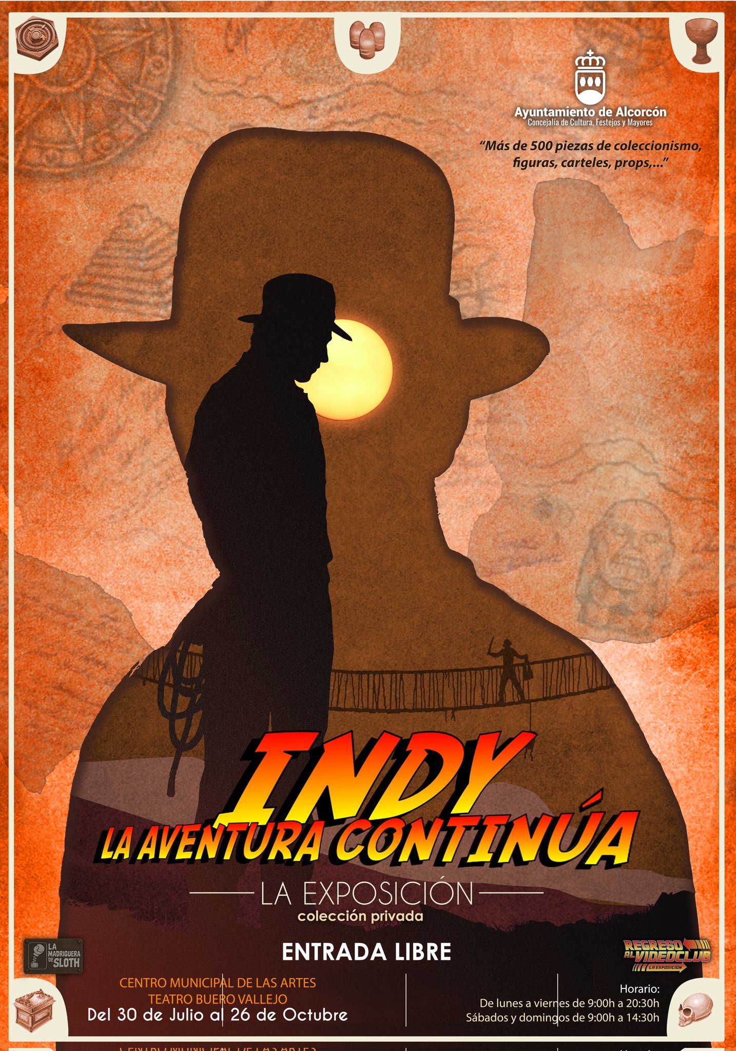 Llega al Buero Vallejo de Alcorcón una exposición única sobre Indiana Jones