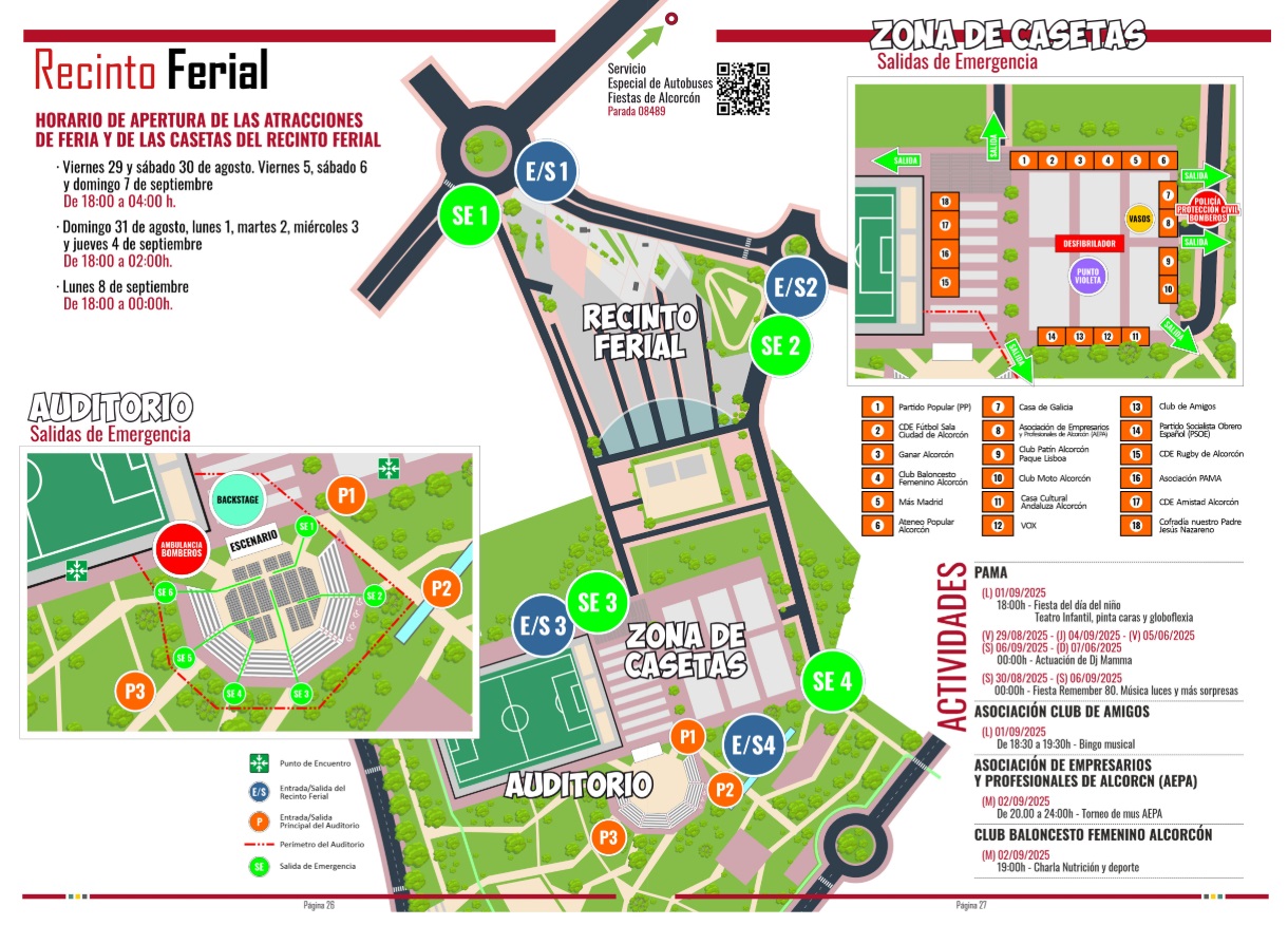 Horarios, casetas y actividades en el Recinto Ferial por las Fiestas de Alcorcón 2025