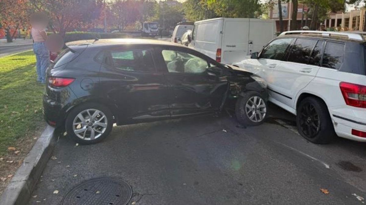 Aparatoso accidente de tráfico en Alcorcón con positivo en alcoholemia