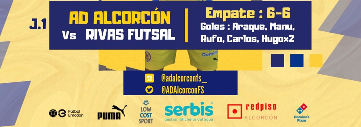 Empate con una lluvia de goles en el estreno del Alcorcón de fútbol sala masculino