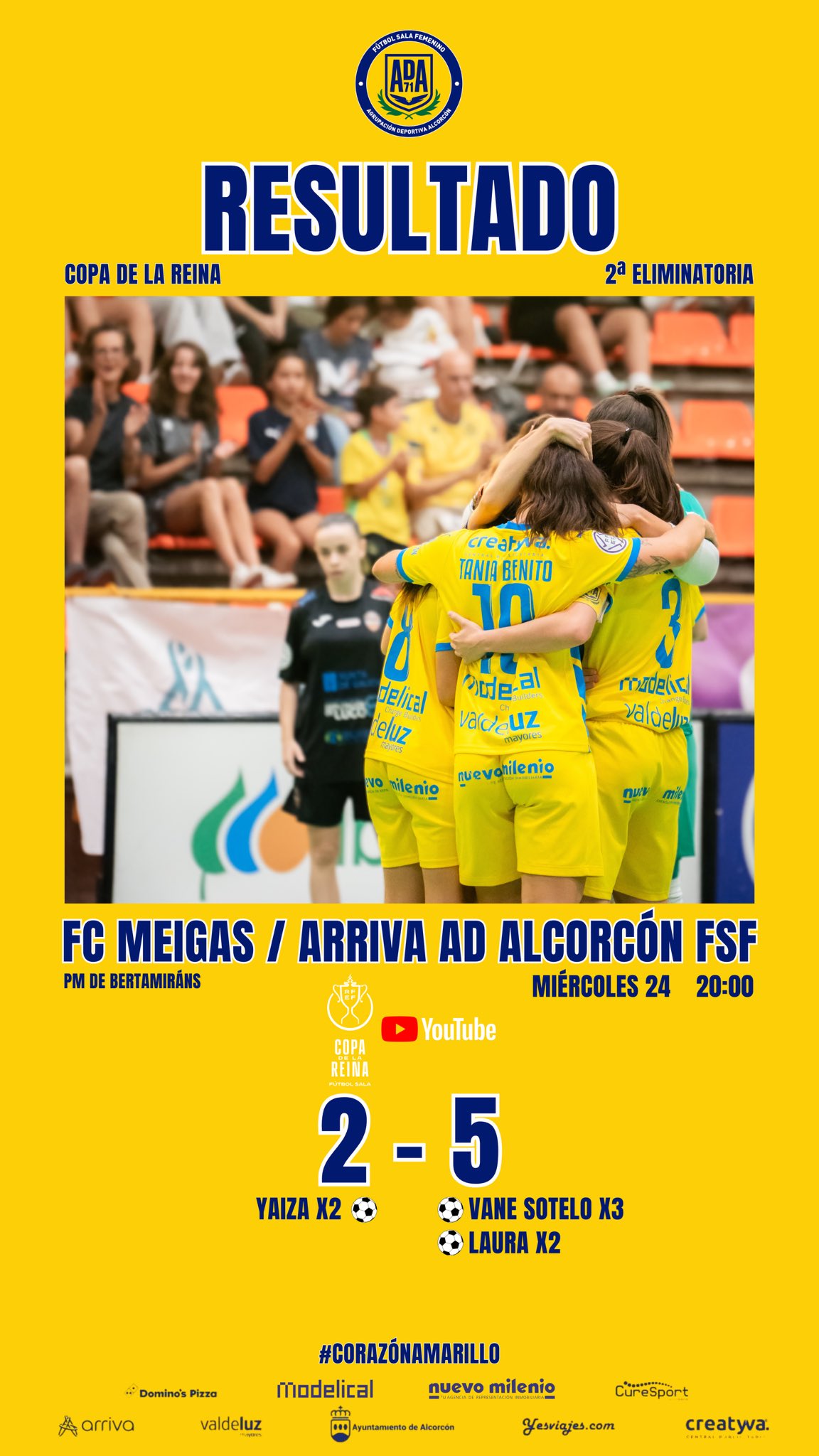 El Alcorcón de fútbol sala femenino se impone al FC Meigas y pasa a la siguiente ronda de la Copa de la Reina