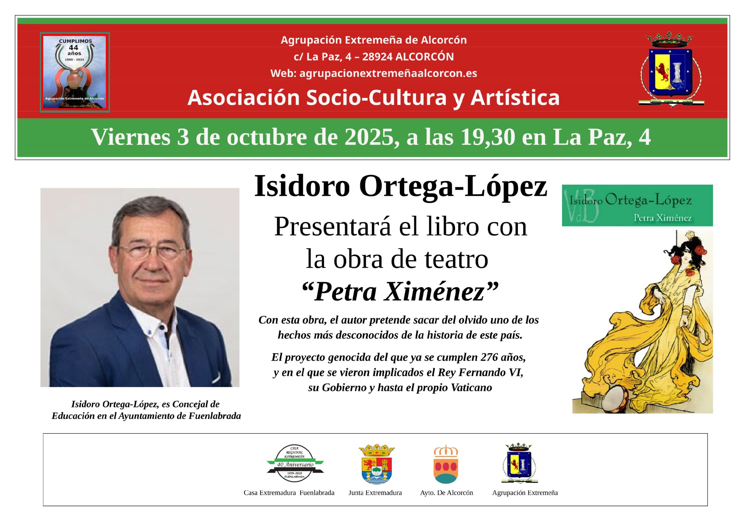 Alcorcón redescubrirá la historia con la presentación de la obra de teatro 'Petra Ximénez'