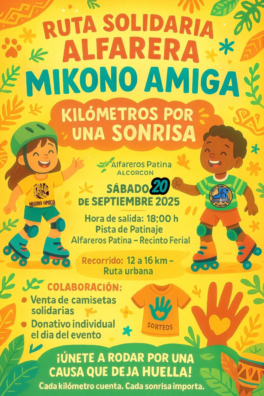 Alcorcón celebra una ruta solidaria de Alfareros Patina en favor de Mkono Amiga