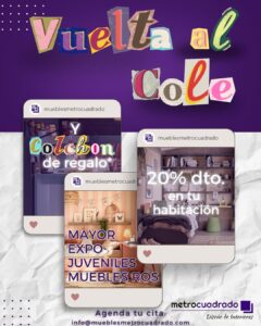 Vuelve al cole al mejor precio con los descuentos de Muebles Metro Cuadrado en Alcorcón