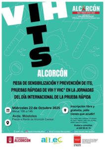 Pruebas rápidas de VIH gratuitas en Alcorcón dentro de la I Jornada #TodosSomosFCS