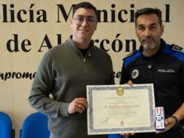 Ángel Almendro, policía de Alcorcón, premiado por su labor en la DANA