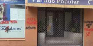 El PP se suma a Vox y denuncia actos vandálicos en su sede de Alcorcón