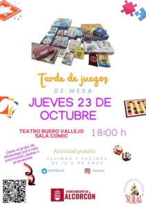 Las Tardes de Juegos de Mesa regresan a Alcorcón