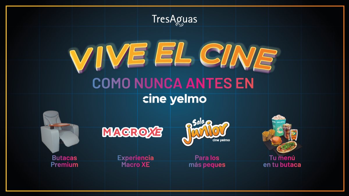 El renovado Cine Yelmo de TresAguas, en Alcorcón, eleva la experiencia cinematográfica al siguiente nivel