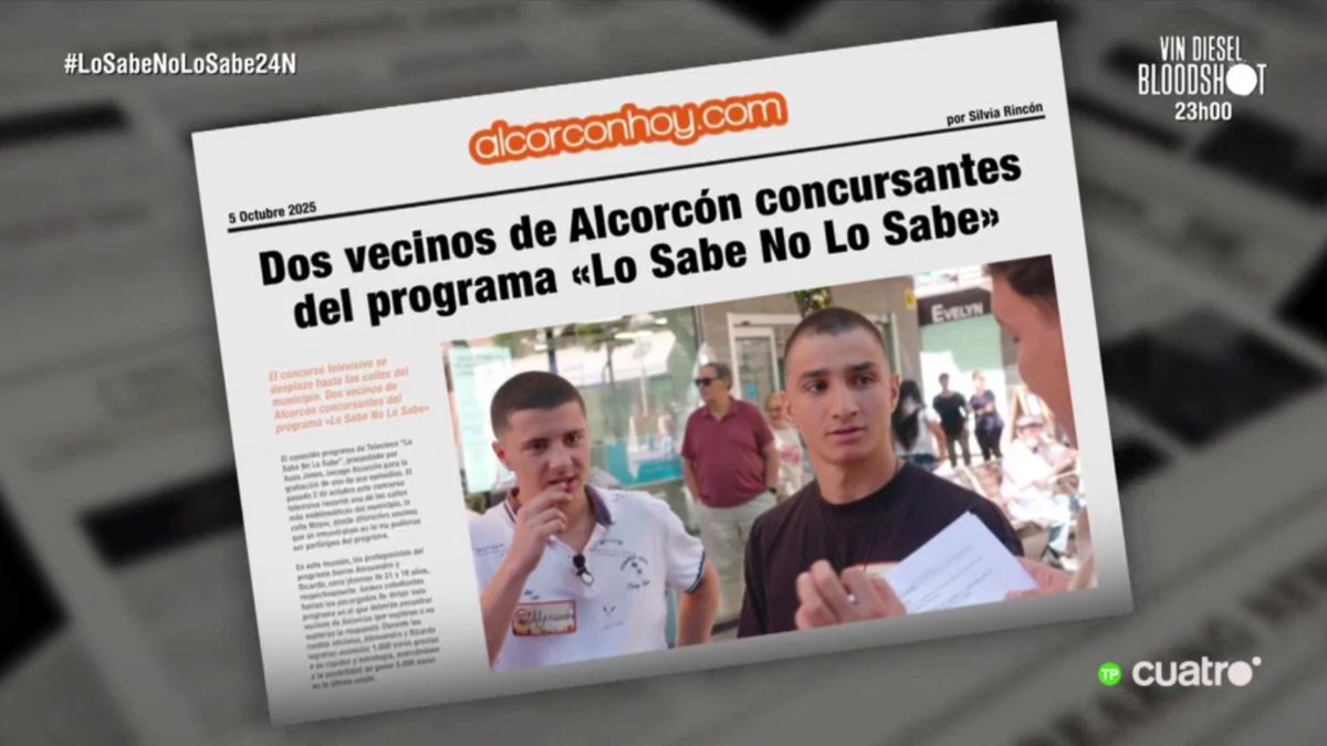 alcorconhoy es protagonista en el programa «Lo Sabe No Lo Sabe» gracias a los dos ganadores de Alcorcón