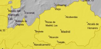 La AEMET activa el aviso amarillo en Alcorcón por riesgo de fuertes lluvias y tormentas