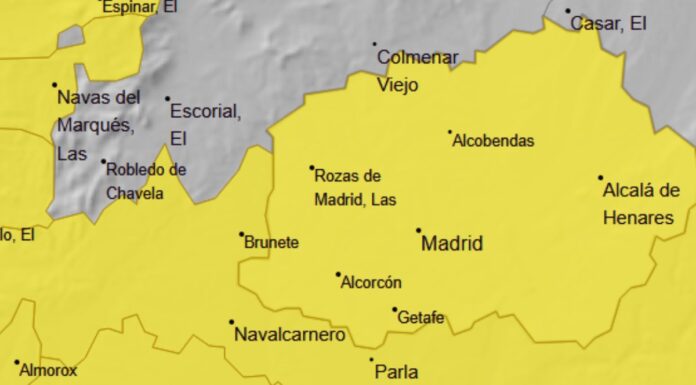 La AEMET activa el aviso amarillo en Alcorcón por riesgo de fuertes lluvias y tormentas La AEMET activa el aviso amarillo en Alcorcón por riesgo de fuertes lluvias y tormentas