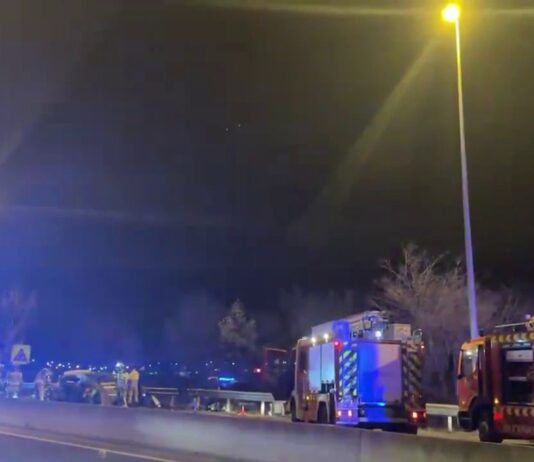 Accidente de tráfico grave con seis personas atendidas en la M-506 sentido Alcorcón