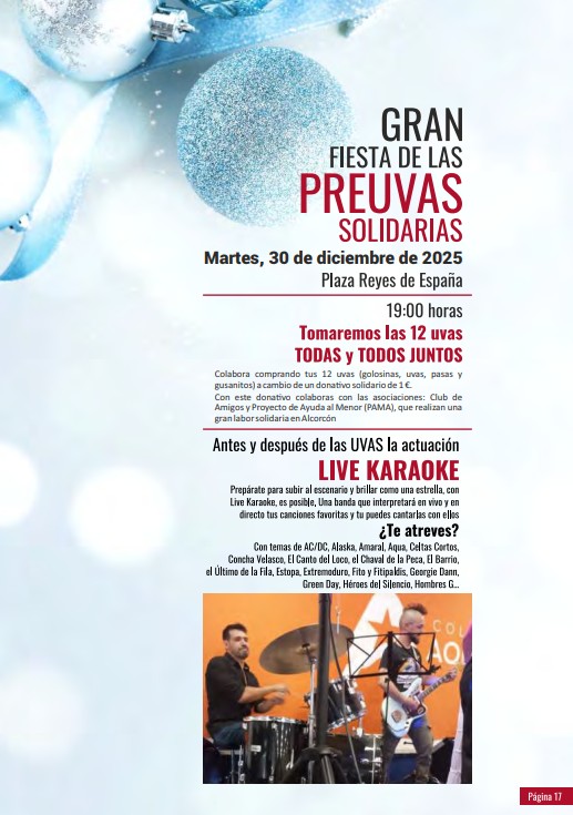 Preparada la gran fiesta de las Preúvas Solidarias con karaoke incluido en Alcorcón
