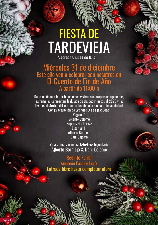 Alcorcón organiza la mejor Tardevieja para despedir este año 2025