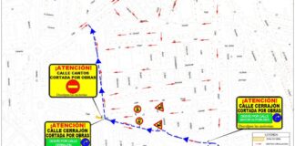 Corte en la calle Los Cantos de Alcorcón