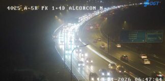 Caos circulatorio en Alcorcón por un accidente en el enlace de la A-5 con la M-40
