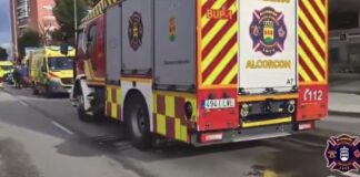 Un incendio en los sótanos de un edificio en Alcorcón deja dos heridos leves