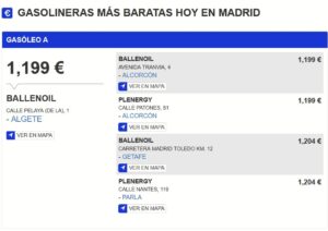Estas dos gasolineras de Alcorcón tienen hoy el diésel más barato de Madrid