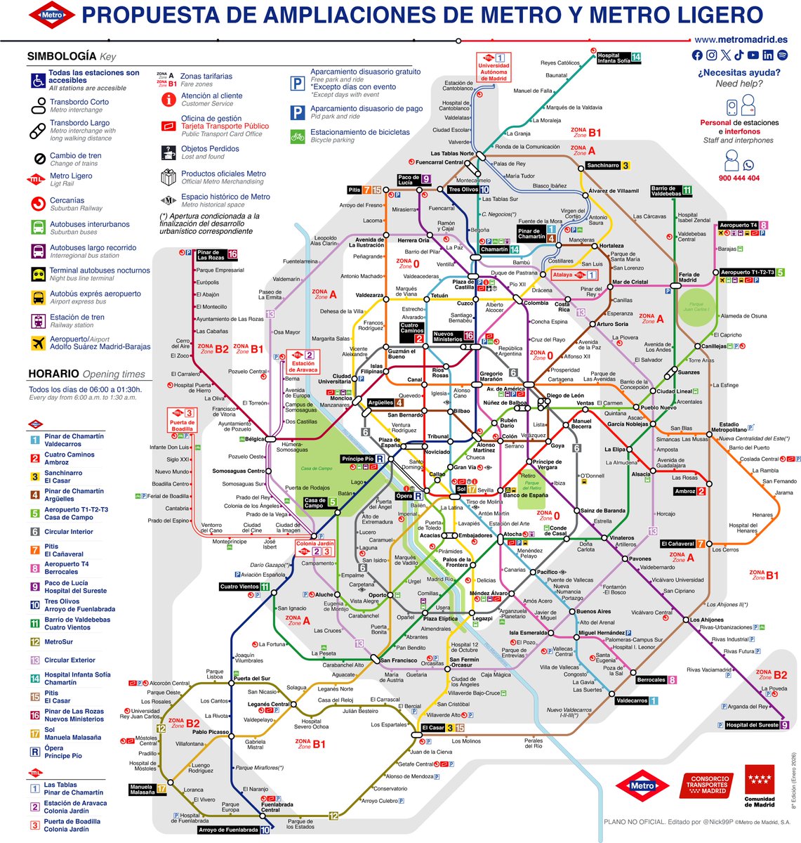 Paradas de Metro en Los Cantos, La Rivota y el Ensanche Sur de Alcorcón: así es el mapa viral que propone un vecino