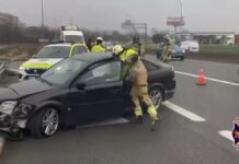 Dos aparatosos accidentes en la M-506 movilizan a los bomberos de Alcorcón