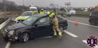 Dos aparatosos accidentes en la M-506 movilizan a los bomberos de Alcorcón