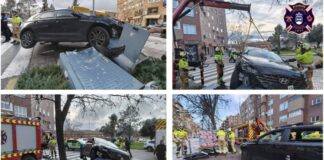 Aparatoso accidente en Alcorcón tras una indisposición al volante