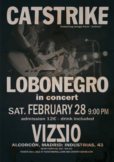 Catstrike y Lobonegro llegan a Alcorcón este sábado con un concierto en la Sala Vizzio