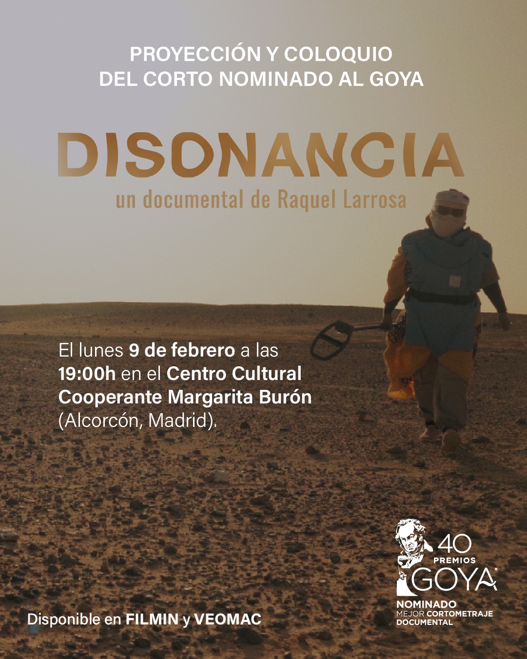 Alcorcón proyectará el corto 'Disonancia', nominado a los premios Goya y producido por dos vecinos