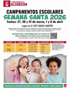 Alcorcón abre las inscripciones para los campamentos escolares de Semana Santa