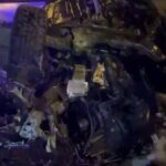 Vuelca un coche en la M-40 a la altura de Alcorcón: buscan al conductor y encuentran bombonas del gas de la risa