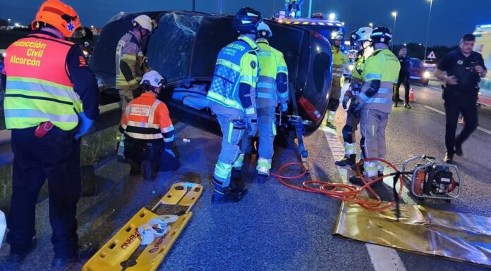 Un accidente en la A-5 a la altura de Alcorcón causa un herido