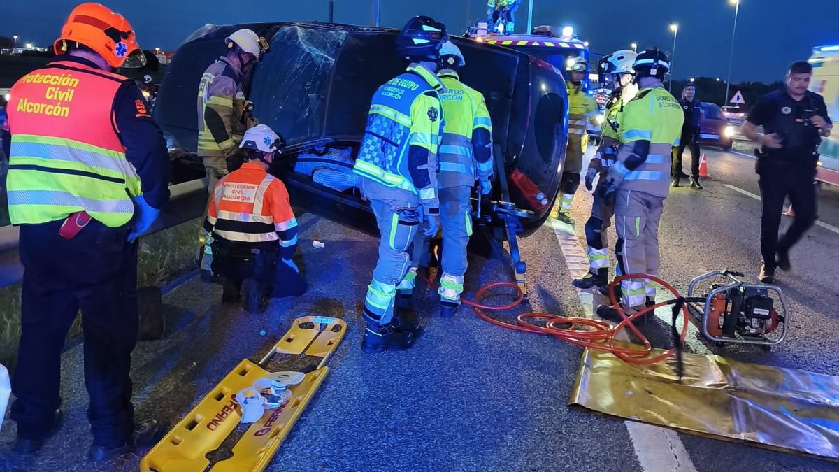 Un accidente en la A-5 a la altura de Alcorcón causa un herido