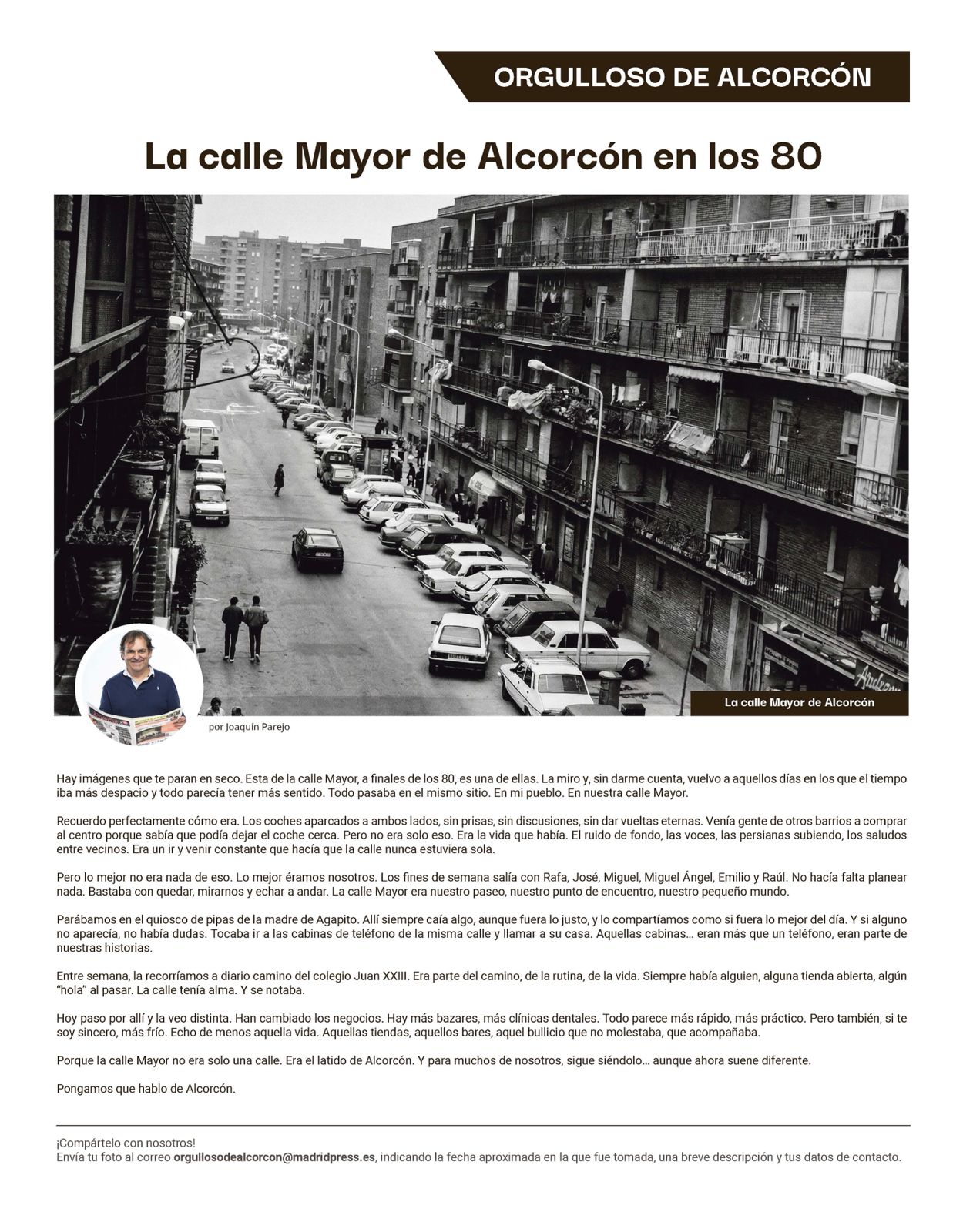 La calle Mayor de Alcorcón en los 80