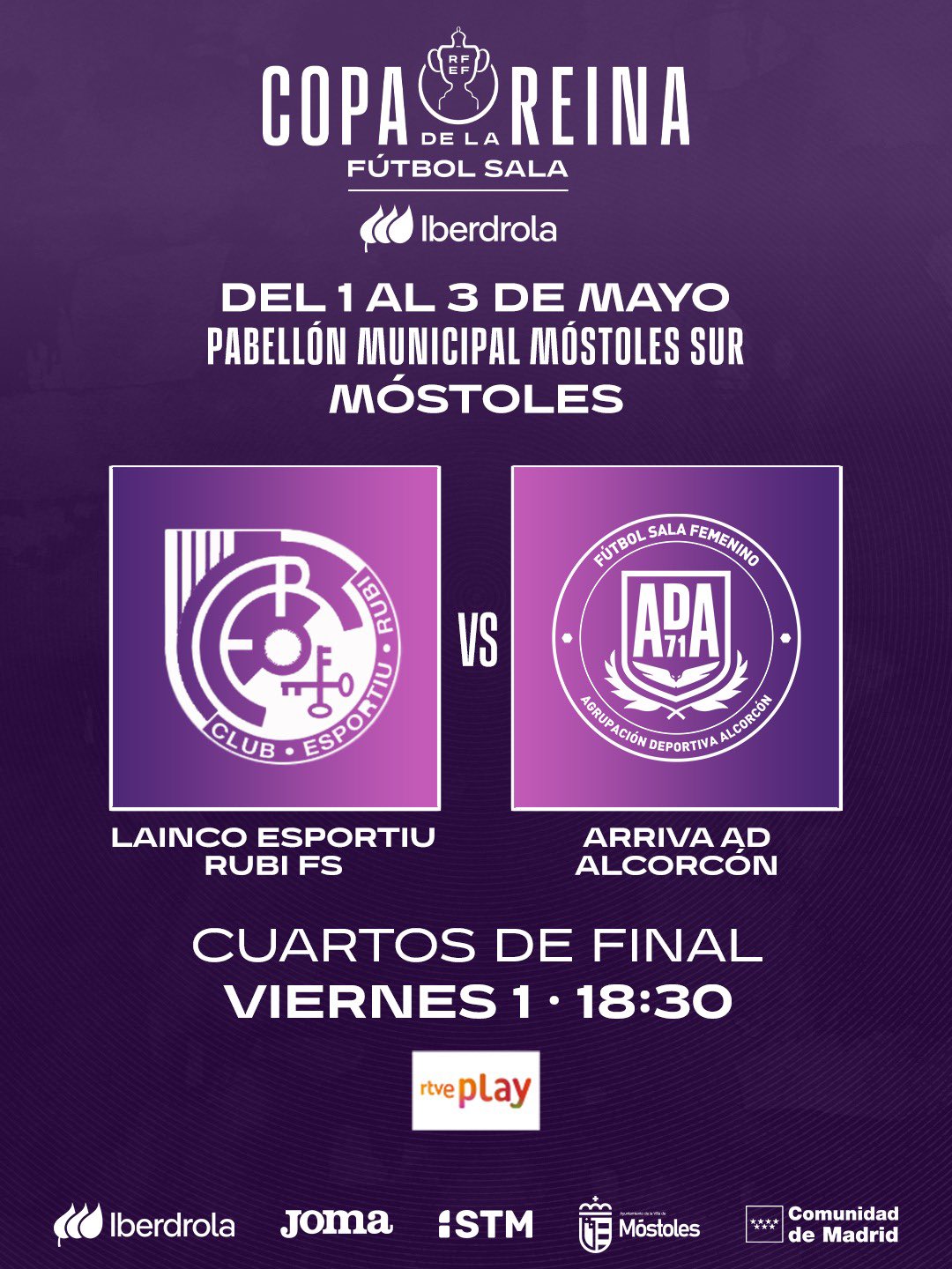 La Copa de la Reina de fútbol sala en abierto: el Alcorcón se podrá disfrutar en RTVE Play este viernes