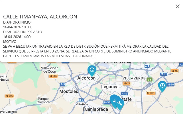 La calle Timanfaya de Alcorcón sufrirá un corte de agua este jueves por la mañana