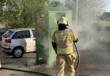 Doble intervención de los Bomberos de Alcorcón: un incendio en vivienda y otro en un contenedor