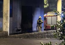 Incendio en el antiguo banco de la Calle Mayor de Alcorcón Incendio en el antiguo banco de la Calle Mayor de Alcorcón