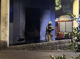 Incendio en el antiguo banco de la Calle Mayor de Alcorcón Incendio en el antiguo banco de la Calle Mayor de Alcorcón
