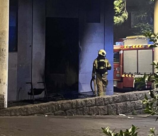 Incendio en el antiguo banco de la Calle Mayor de Alcorcón Incendio en el antiguo banco de la Calle Mayor de Alcorcón