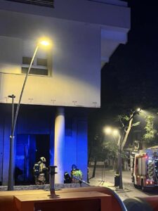 Incendio en el antiguo banco de la Calle Mayor de Alcorcón