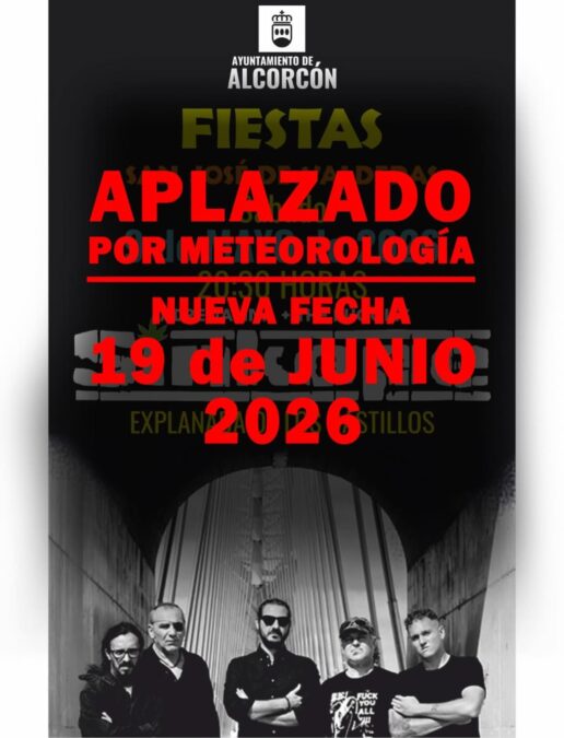 Cancelado el concierto de Sinkope este fin de semana en Alcorcón: aplazado al mes de junio