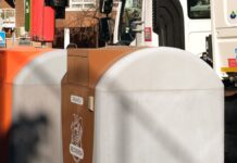 contenedor marrón