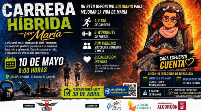 Carrera híbrida por María en Alcorcón