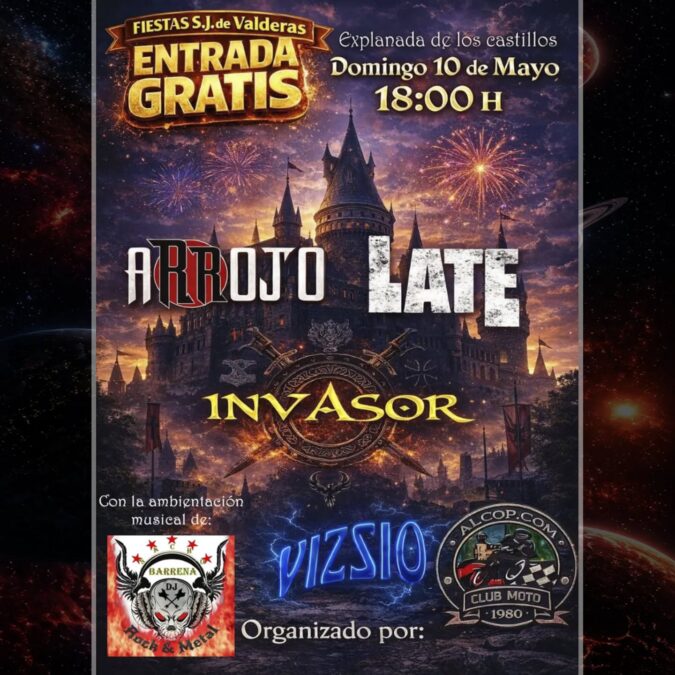 Rock gratis en Alcorcón: concierto de Arrojo, LATE e Invasor en Los Castillos