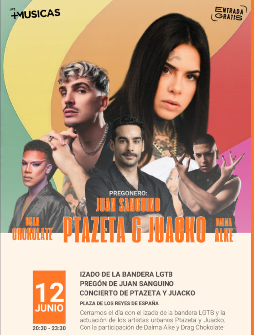 Ptazeta y Juacko como principales conciertos gratis para el Orgullo en Alcorcón