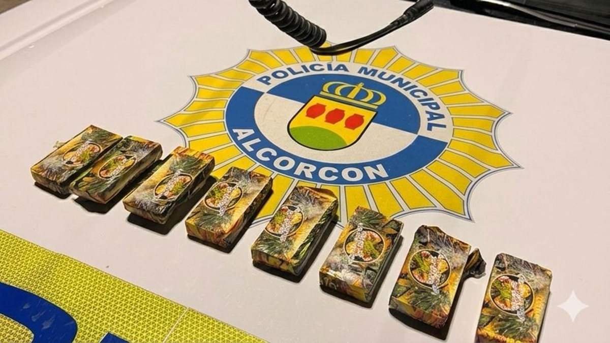 Detienen a dos varones con ocho tabletas de presunto hachís en Alcorcón