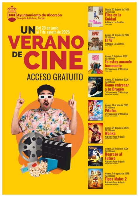 El Cine de Verano de Alcorcón regresa con películas gratis hasta agosto