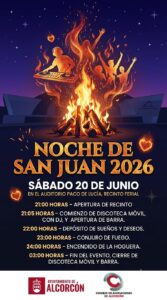Así celebrará Alcorcón la Noche de San Juan 2026